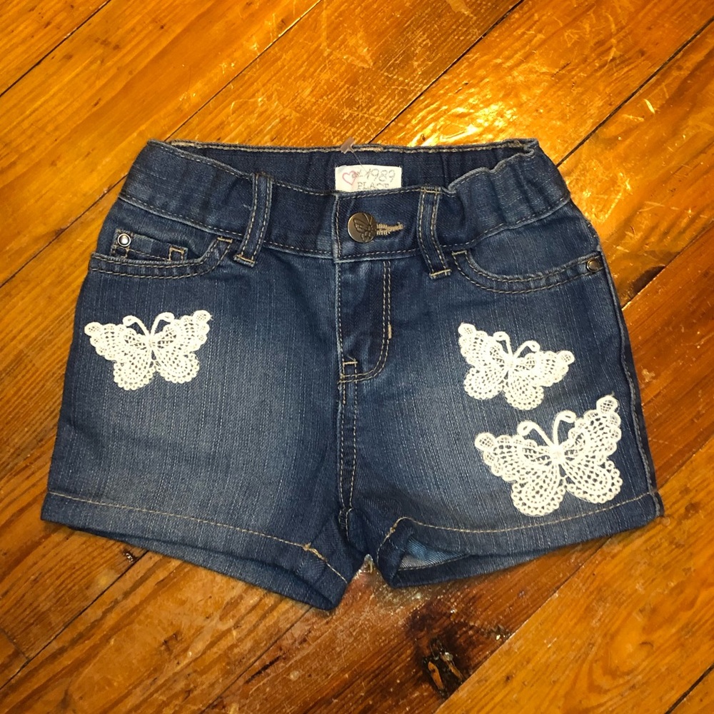 Girls 1989 Childrens Place Butterfly Shorts Size 4